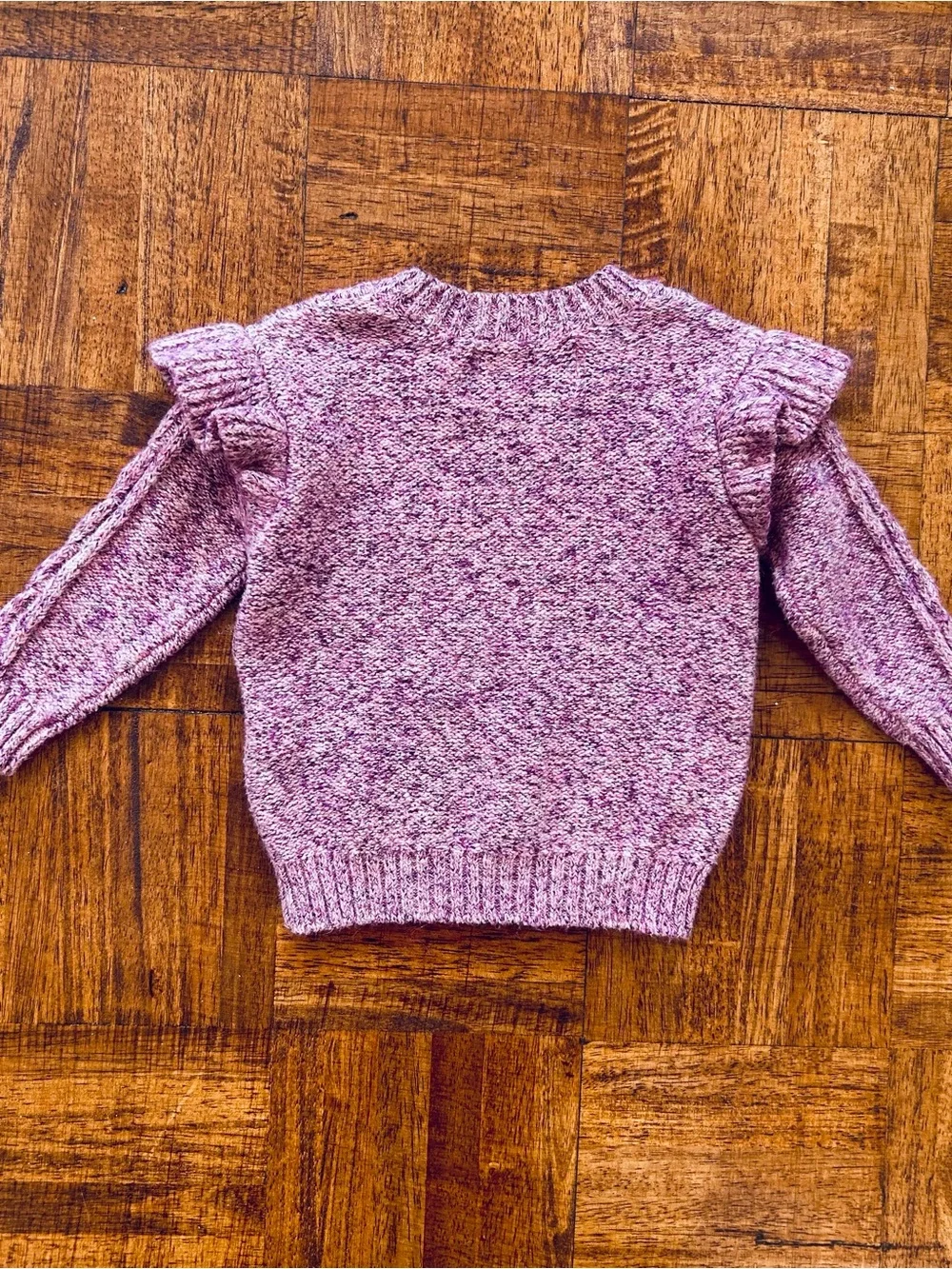 Old Navy Baby 6 to 9 Months Marled Lavender Knit Sweater & Jogger Leggings Set